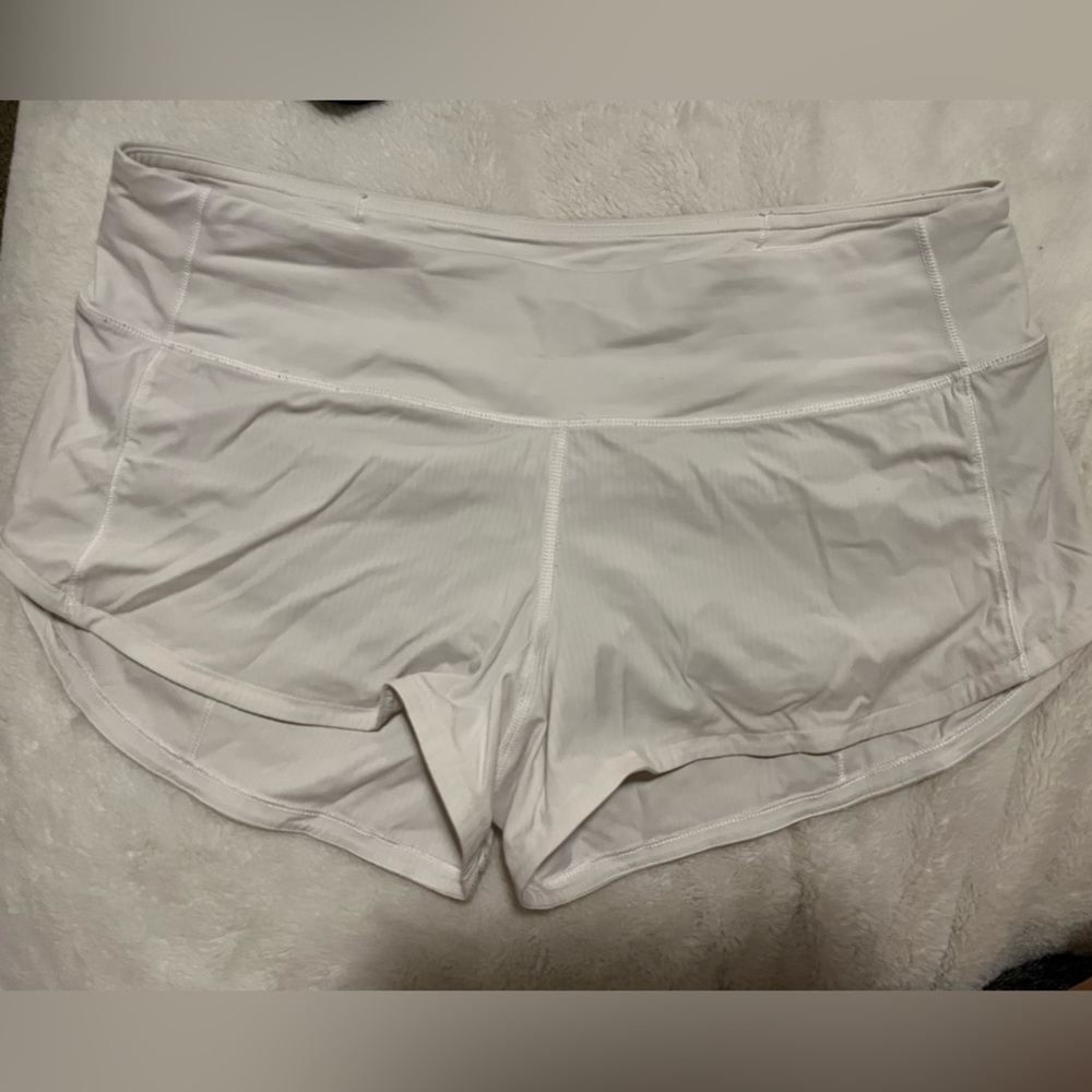 White Lululemon shorts